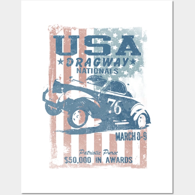 USA Dragway Wall Art by teepublickalt69